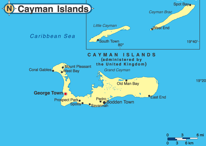 Cayman inseln karte